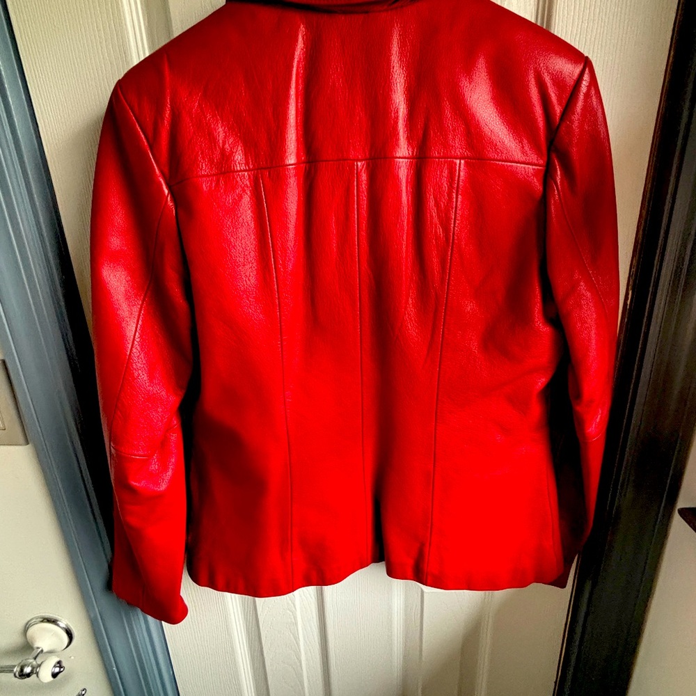 Ladies Vintage Wilsons Leather Thinsulate Red Leather Coat.  Size Small. NTN - Picture 3 of 12